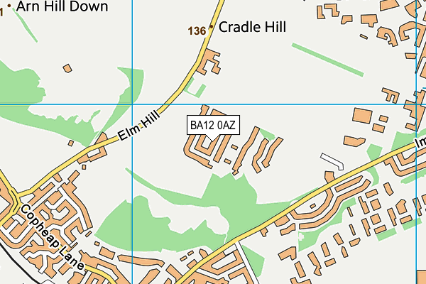 BA12 0AZ map - OS VectorMap District (Ordnance Survey) BA12 0AZ map - OS VectorMap District (Ordnance Survey)