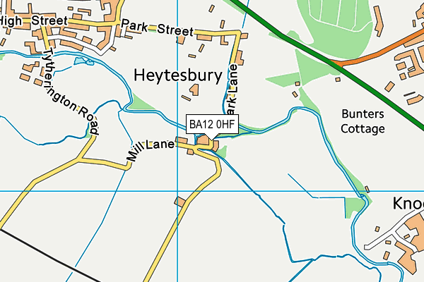 BA12 0HF map - OS VectorMap District (Ordnance Survey) BA12 0HF map - OS VectorMap District (Ordnance Survey)
