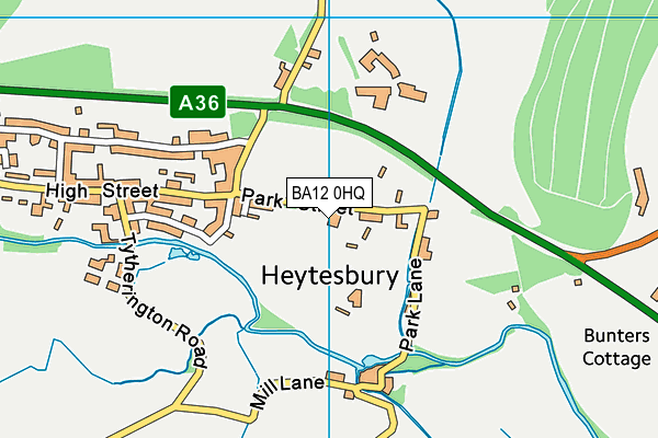 BA12 0HQ map - OS VectorMap District (Ordnance Survey)