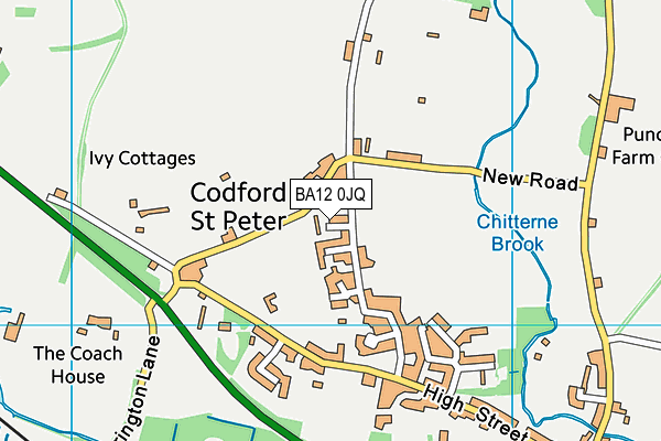 BA12 0JQ map - OS VectorMap District (Ordnance Survey)