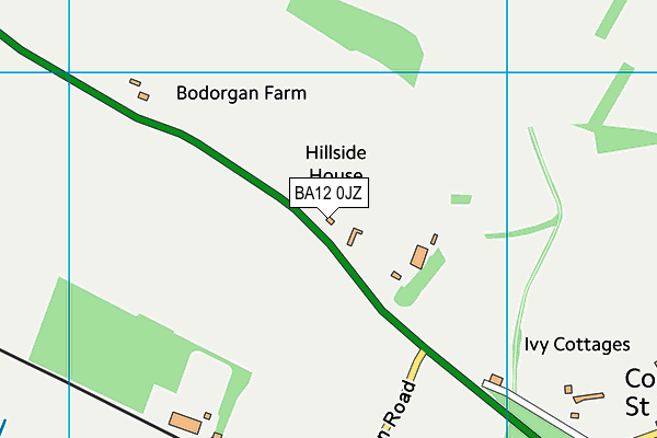 BA12 0JZ map - OS VectorMap District (Ordnance Survey)
