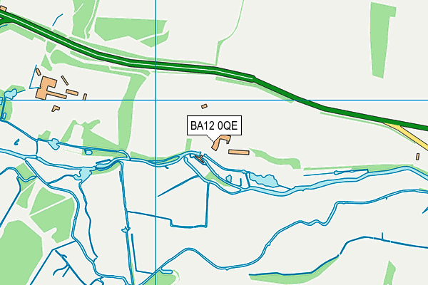 BA12 0QE map - OS VectorMap District (Ordnance Survey)