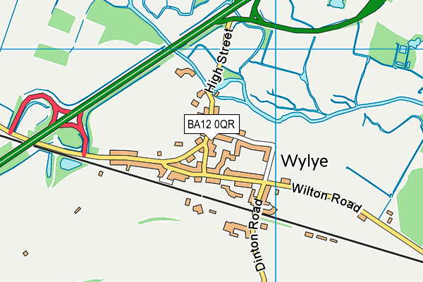 BA12 0QR map - OS VectorMap District (Ordnance Survey)