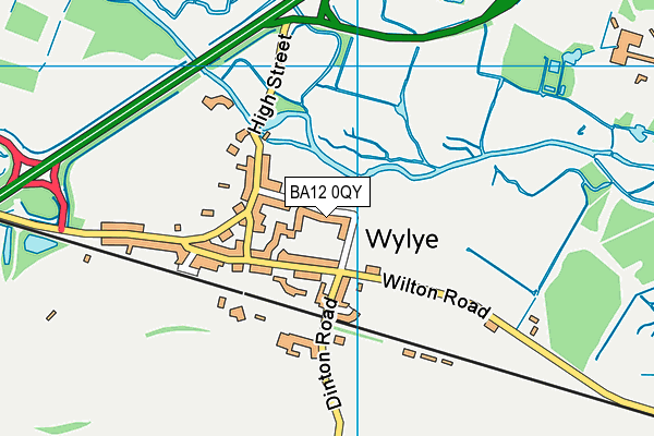 BA12 0QY map - OS VectorMap District (Ordnance Survey) BA12 0QY map - OS VectorMap District (Ordnance Survey)
