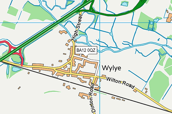 BA12 0QZ map - OS VectorMap District (Ordnance Survey) BA12 0QZ map - OS VectorMap District (Ordnance Survey)