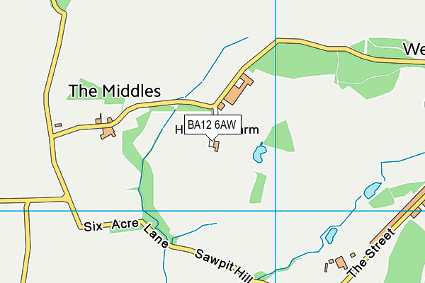 BA12 6AW map - OS VectorMap District (Ordnance Survey) BA12 6AW map - OS VectorMap District (Ordnance Survey)