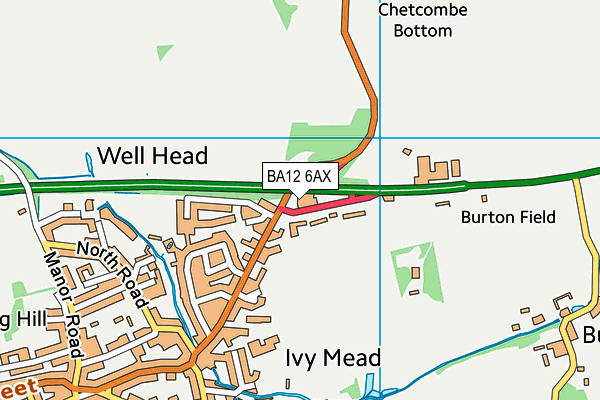 BA12 6AX map - OS VectorMap District (Ordnance Survey) BA12 6AX map - OS VectorMap District (Ordnance Survey)