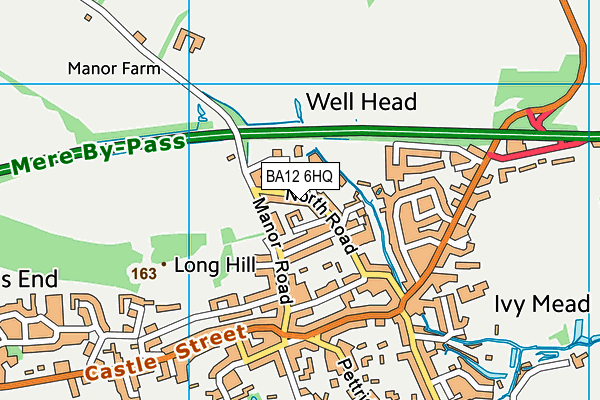 BA12 6HQ map - OS VectorMap District (Ordnance Survey) BA12 6HQ map - OS VectorMap District (Ordnance Survey)
