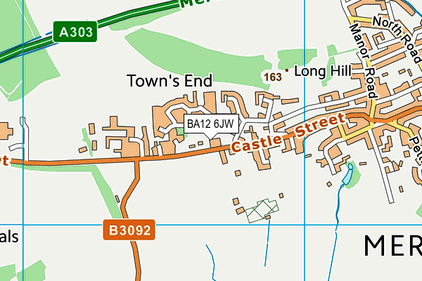 BA12 6JW map - OS VectorMap District (Ordnance Survey) BA12 6JW map - OS VectorMap District (Ordnance Survey)