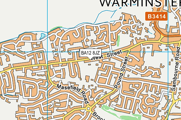 BA12 8JZ map - OS VectorMap District (Ordnance Survey) BA12 8JZ map - OS VectorMap District (Ordnance Survey)