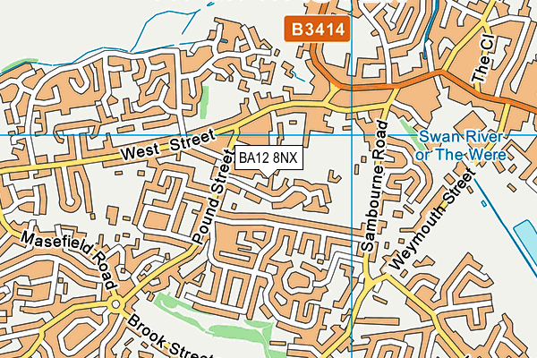 BA12 8NX map - OS VectorMap District (Ordnance Survey)