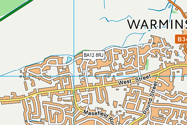 BA12 8RJ map - OS VectorMap District (Ordnance Survey) BA12 8RJ map - OS VectorMap District (Ordnance Survey)