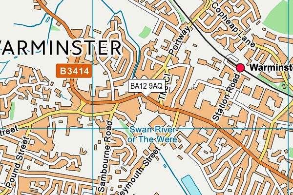 BA12 9AQ map - OS VectorMap District (Ordnance Survey) BA12 9AQ map - OS VectorMap District (Ordnance Survey)