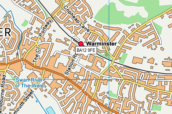 BA12 9FE map - OS VectorMap District (Ordnance Survey) BA12 9FE map - OS VectorMap District (Ordnance Survey)