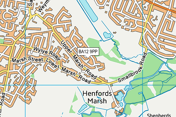 BA12 9PP map - OS VectorMap District (Ordnance Survey) BA12 9PP map - OS VectorMap District (Ordnance Survey)