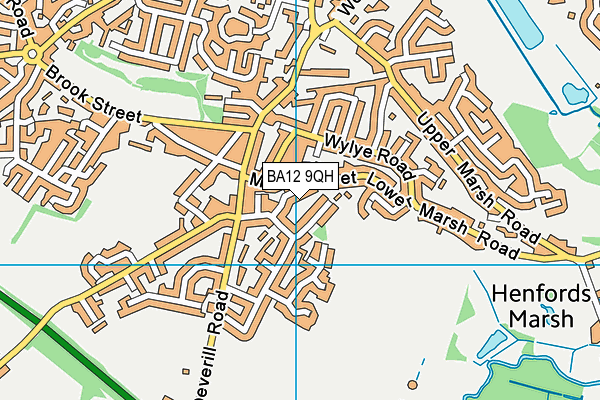 BA12 9QH map - OS VectorMap District (Ordnance Survey) BA12 9QH map - OS VectorMap District (Ordnance Survey)