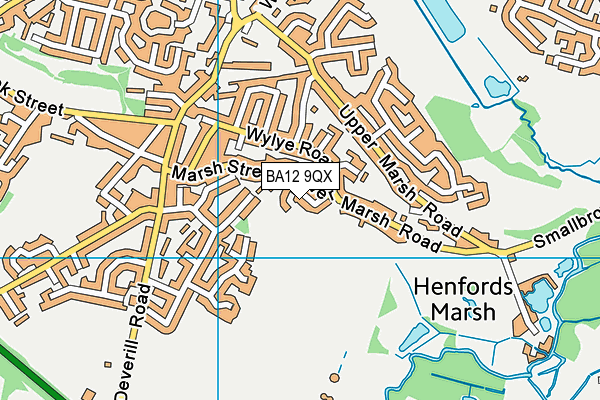 BA12 9QX map - OS VectorMap District (Ordnance Survey) BA12 9QX map - OS VectorMap District (Ordnance Survey)