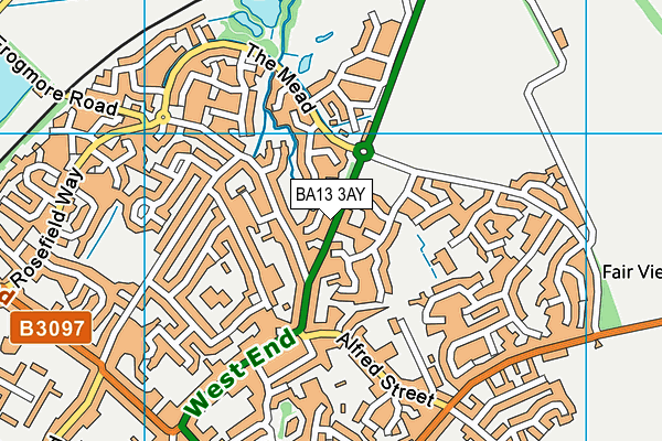 BA13 3AY map - OS VectorMap District (Ordnance Survey) BA13 3AY map - OS VectorMap District (Ordnance Survey)