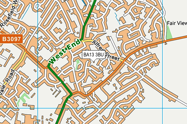 BA13 3BU map - OS VectorMap District (Ordnance Survey) BA13 3BU map - OS VectorMap District (Ordnance Survey)