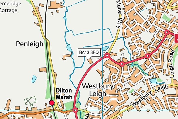 BA13 3FQ map - OS VectorMap District (Ordnance Survey) BA13 3FQ map - OS VectorMap District (Ordnance Survey)