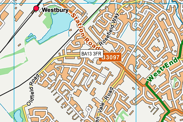 BA13 3FR map - OS VectorMap District (Ordnance Survey) BA13 3FR map - OS VectorMap District (Ordnance Survey)