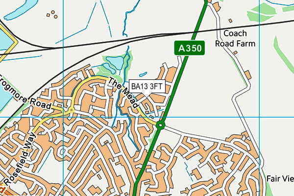 BA13 3FT map - OS VectorMap District (Ordnance Survey) BA13 3FT map - OS VectorMap District (Ordnance Survey)
