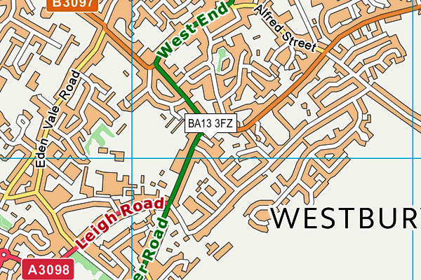 BA13 3FZ map - OS VectorMap District (Ordnance Survey) BA13 3FZ map - OS VectorMap District (Ordnance Survey)