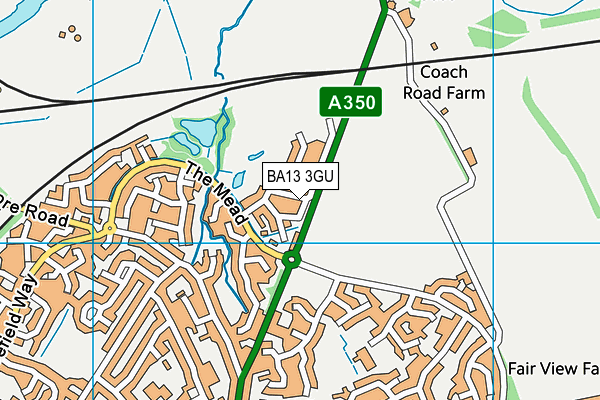 BA13 3GU map - OS VectorMap District (Ordnance Survey)