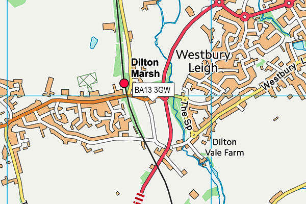 BA13 3GW map - OS VectorMap District (Ordnance Survey) BA13 3GW map - OS VectorMap District (Ordnance Survey)