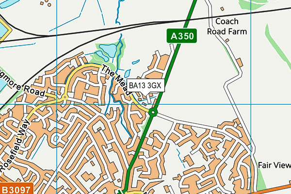 BA13 3GX map - OS VectorMap District (Ordnance Survey) BA13 3GX map - OS VectorMap District (Ordnance Survey)
