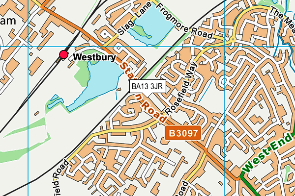 BA13 3JR map - OS VectorMap District (Ordnance Survey) BA13 3JR map - OS VectorMap District (Ordnance Survey)