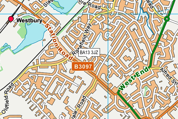 BA13 3JZ map - OS VectorMap District (Ordnance Survey) BA13 3JZ map - OS VectorMap District (Ordnance Survey)