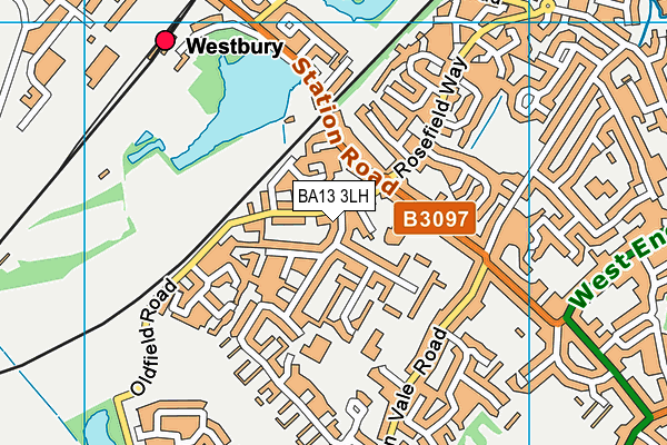 BA13 3LH map - OS VectorMap District (Ordnance Survey) BA13 3LH map - OS VectorMap District (Ordnance Survey)