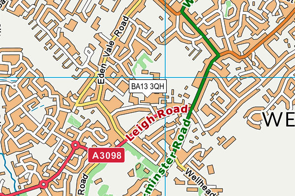 BA13 3QH map - OS VectorMap District (Ordnance Survey) BA13 3QH map - OS VectorMap District (Ordnance Survey)