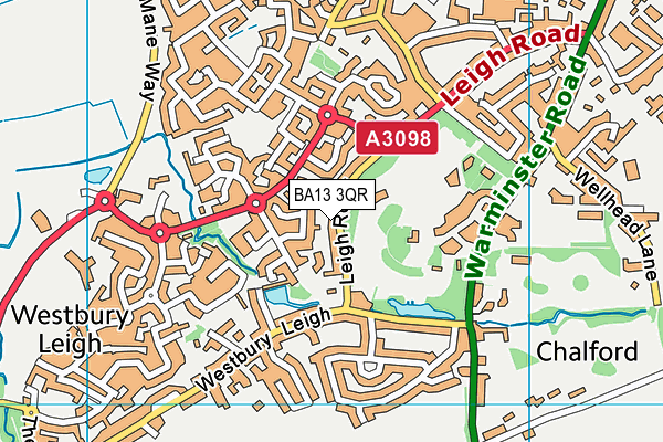 BA13 3QR map - OS VectorMap District (Ordnance Survey) BA13 3QR map - OS VectorMap District (Ordnance Survey)