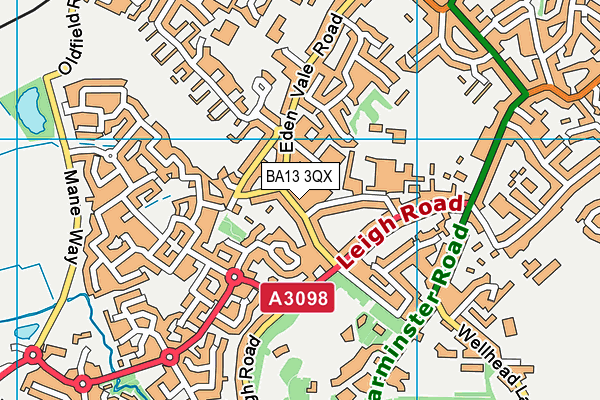 BA13 3QX map - OS VectorMap District (Ordnance Survey) BA13 3QX map - OS VectorMap District (Ordnance Survey)