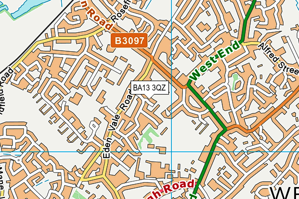 BA13 3QZ map - OS VectorMap District (Ordnance Survey) BA13 3QZ map - OS VectorMap District (Ordnance Survey)