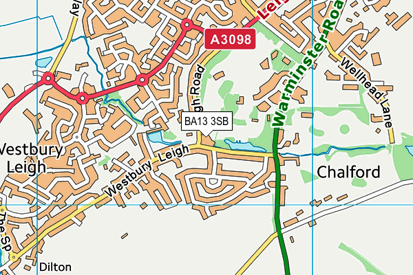 BA13 3SB map - OS VectorMap District (Ordnance Survey) BA13 3SB map - OS VectorMap District (Ordnance Survey)