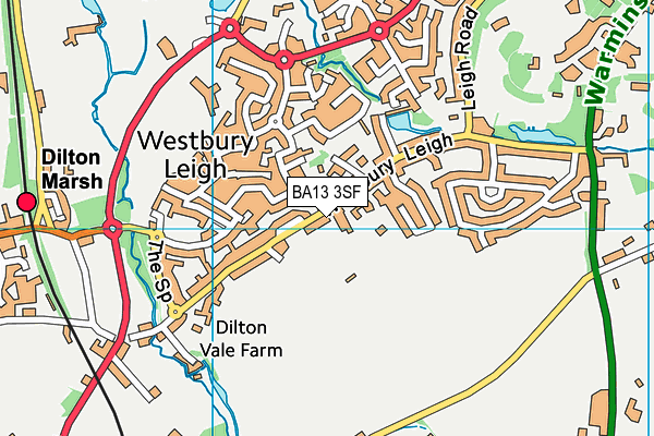 BA13 3SF map - OS VectorMap District (Ordnance Survey) BA13 3SF map - OS VectorMap District (Ordnance Survey)