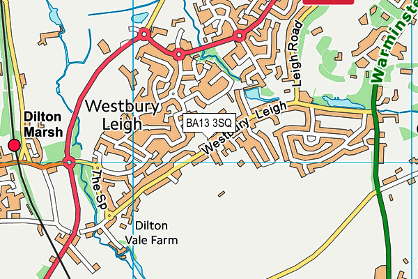BA13 3SQ map - OS VectorMap District (Ordnance Survey) BA13 3SQ map - OS VectorMap District (Ordnance Survey)