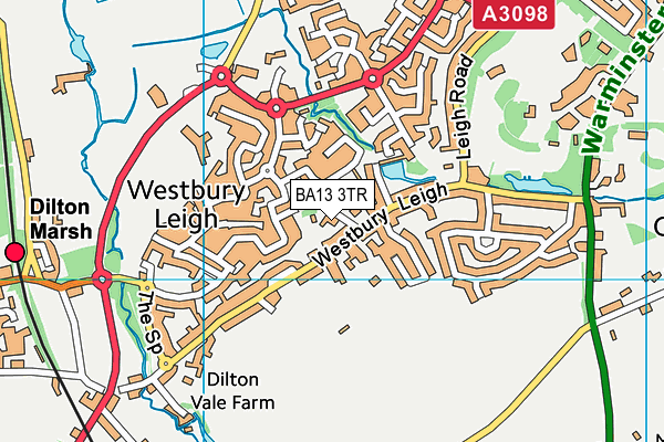 BA13 3TR map - OS VectorMap District (Ordnance Survey) BA13 3TR map - OS VectorMap District (Ordnance Survey)