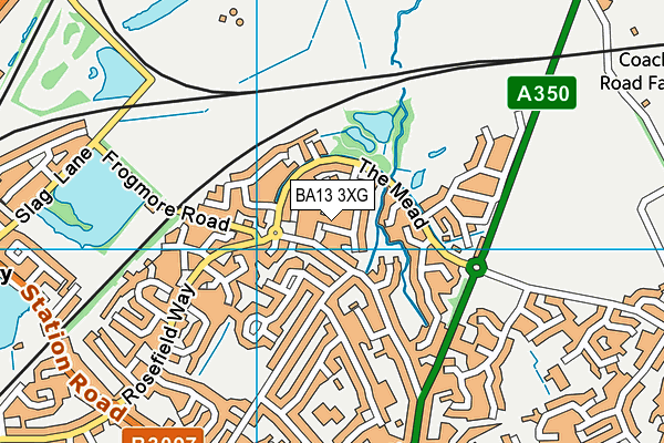 BA13 3XG map - OS VectorMap District (Ordnance Survey) BA13 3XG map - OS VectorMap District (Ordnance Survey)