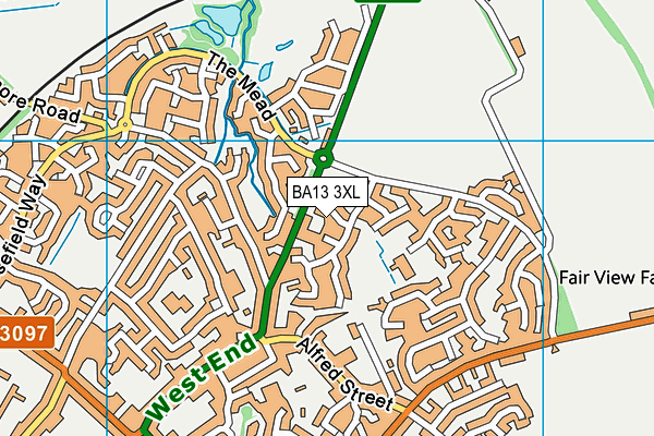BA13 3XL map - OS VectorMap District (Ordnance Survey) BA13 3XL map - OS VectorMap District (Ordnance Survey)