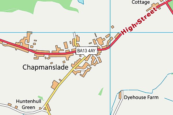 BA13 4AY map - OS VectorMap District (Ordnance Survey) BA13 4AY map - OS VectorMap District (Ordnance Survey)