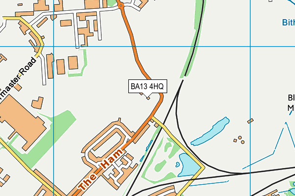 BA13 4HQ map - OS VectorMap District (Ordnance Survey) BA13 4HQ map - OS VectorMap District (Ordnance Survey)