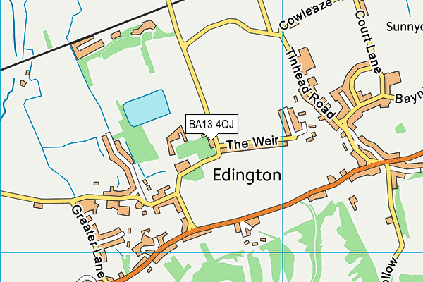 BA13 4QJ map - OS VectorMap District (Ordnance Survey)