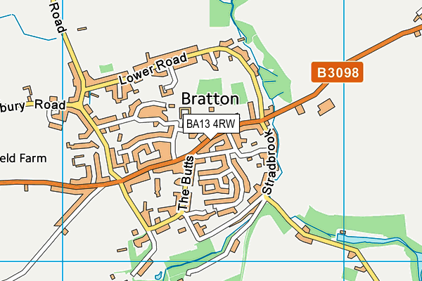 BA13 4RW map - OS VectorMap District (Ordnance Survey) BA13 4RW map - OS VectorMap District (Ordnance Survey)