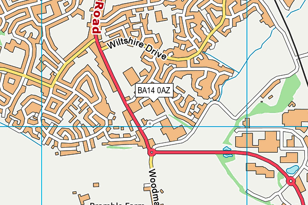 BA14 0AZ map - OS VectorMap District (Ordnance Survey) BA14 0AZ map - OS VectorMap District (Ordnance Survey)