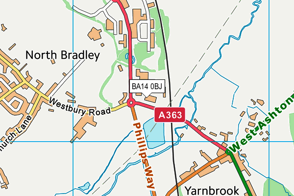 BA14 0BJ map - OS VectorMap District (Ordnance Survey) BA14 0BJ map - OS VectorMap District (Ordnance Survey)