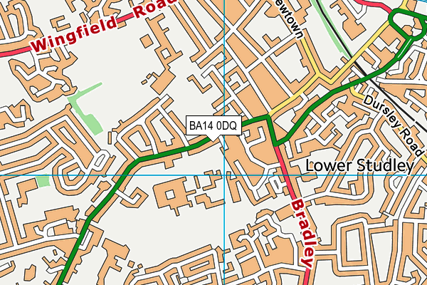 BA14 0DQ map - OS VectorMap District (Ordnance Survey) BA14 0DQ map - OS VectorMap District (Ordnance Survey)